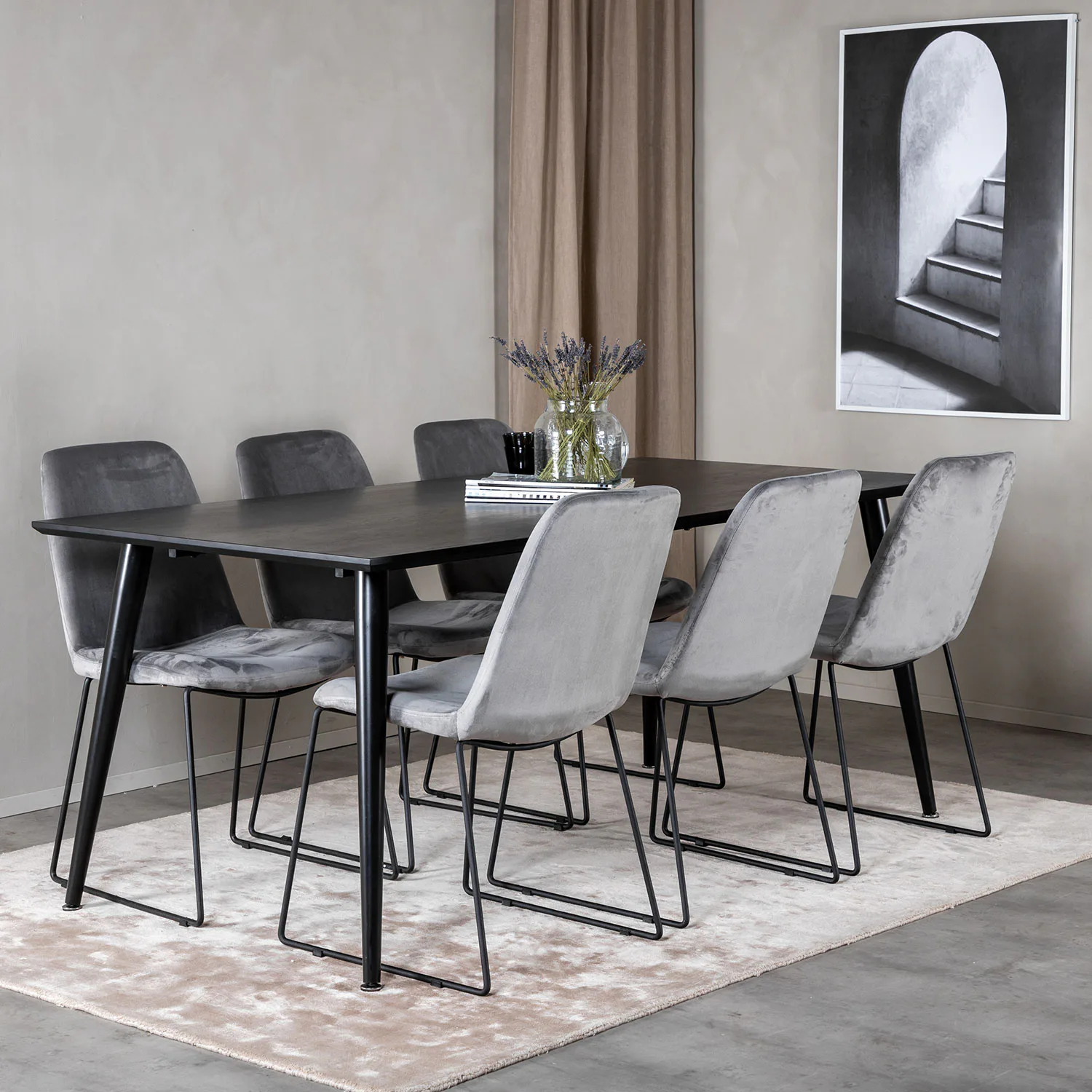 Matgrupp Venture Home Dipp med 6 Muce stolar