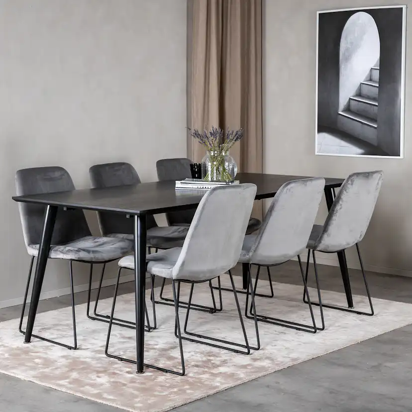 Matgrupp Venture Home Dipp med 6 Muce stolar