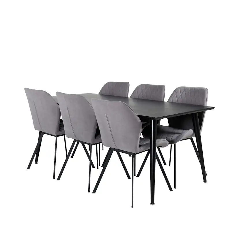 Matgrupp Venture Home Dipp med 6 Gemma stolar