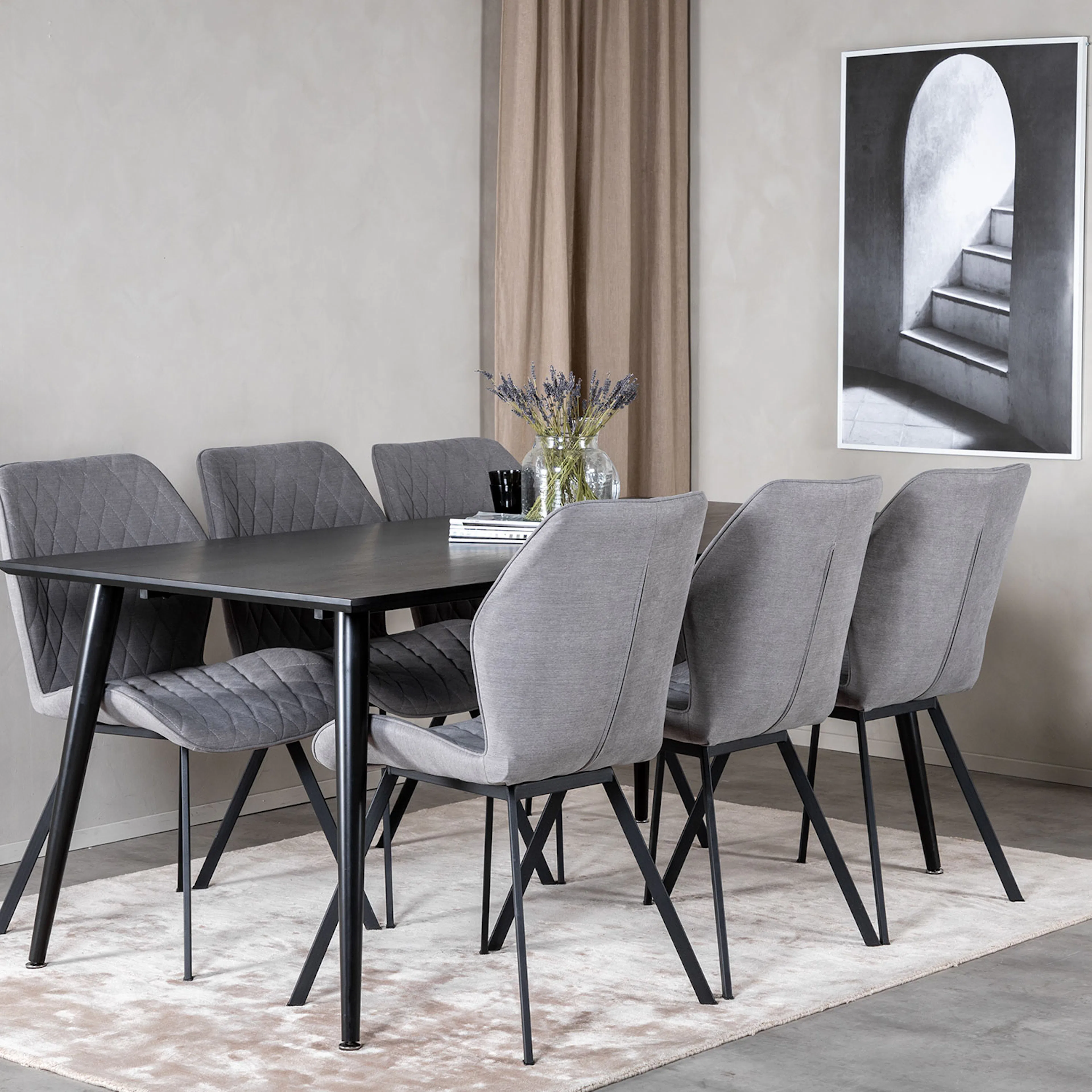 Matgrupp Venture Home Dipp med 6 Gemma stolar