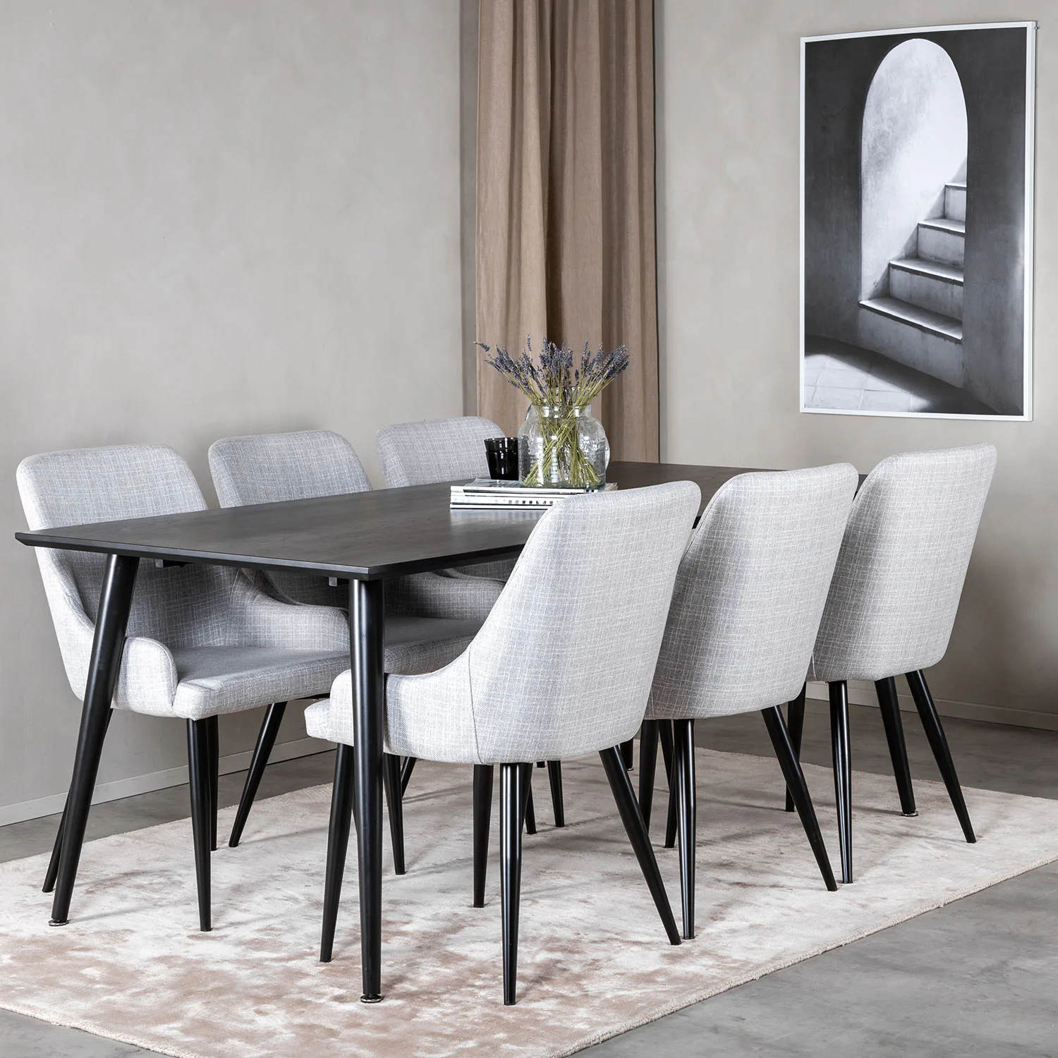 Matgrupp Venture Home Dipp med 6 Plaza stolar