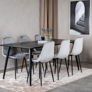 Matgrupp Sky Furniture Dipp med 6 Polar Diamond stolar
