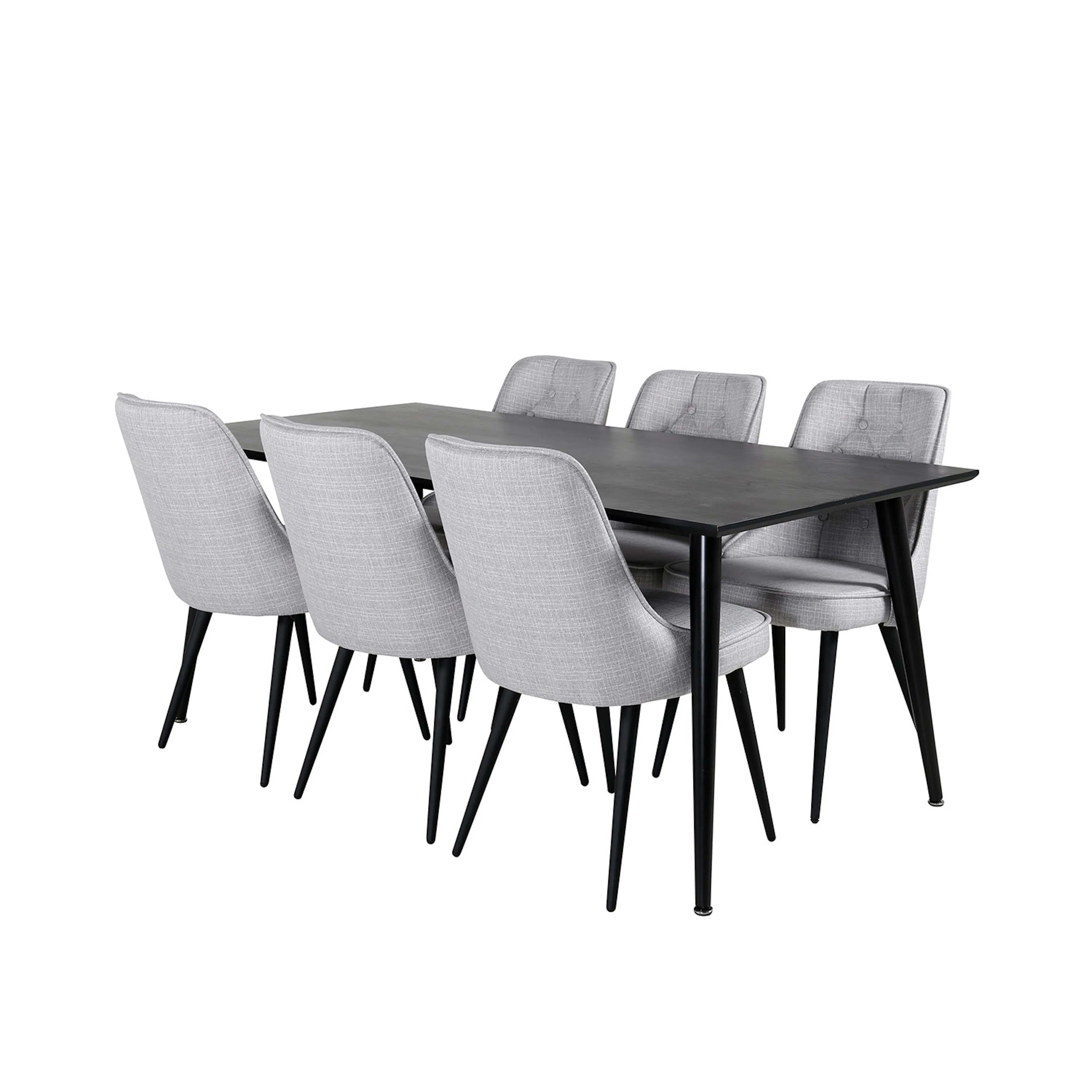 Matgrupp Venture Home Dipp med 6 Velvet Deluxe stolar