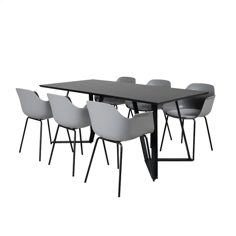 Matgrupp Venture Home Marina med 6 Comfort Plastic stolar