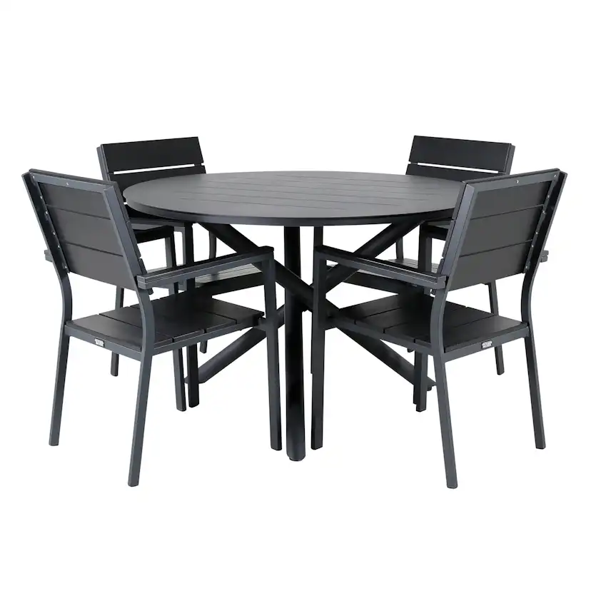 Matgrupp Venture Home Ande med 4 Livia Matstolar