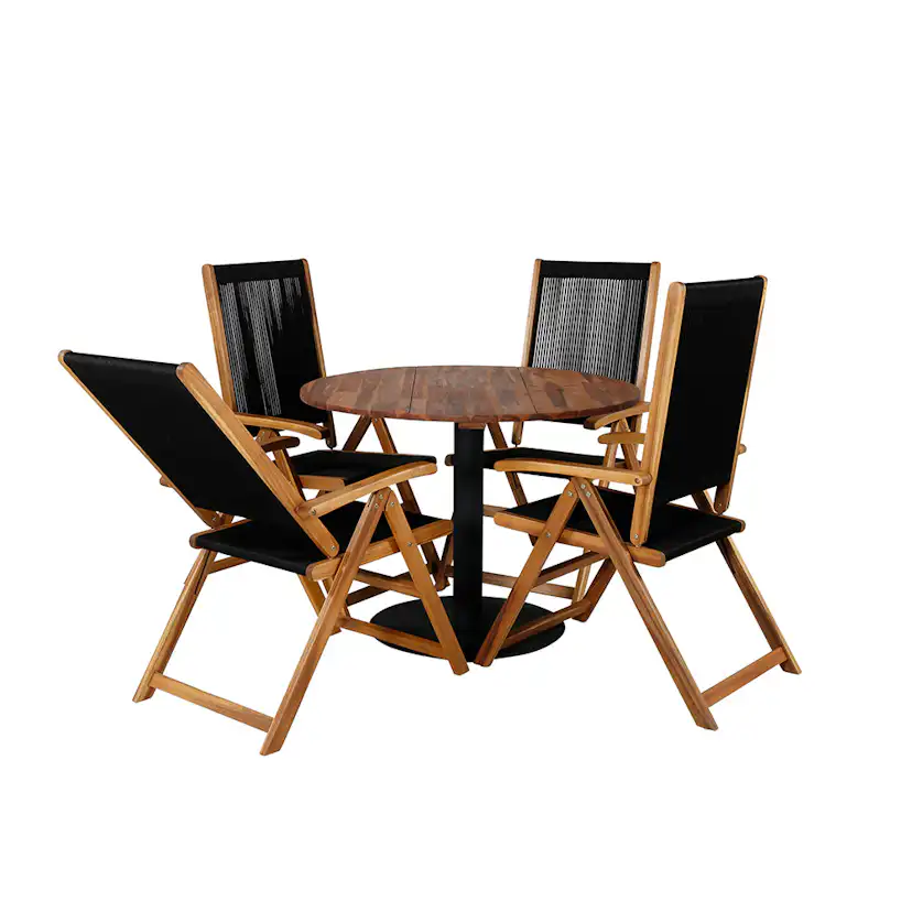 Matgrupp Venture Home Canne med 4 Jimbo Vikbara Matstolar