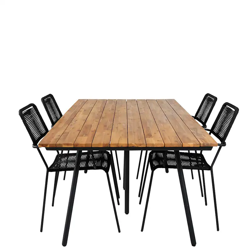 Matgrupp Venture Home Chane med 4 Lumi Matstolar