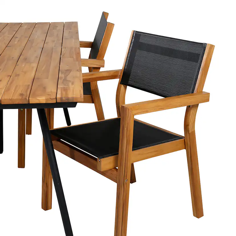 Matgrupp Venture Home Chane med 4 Vum Stapelbara Matstolar