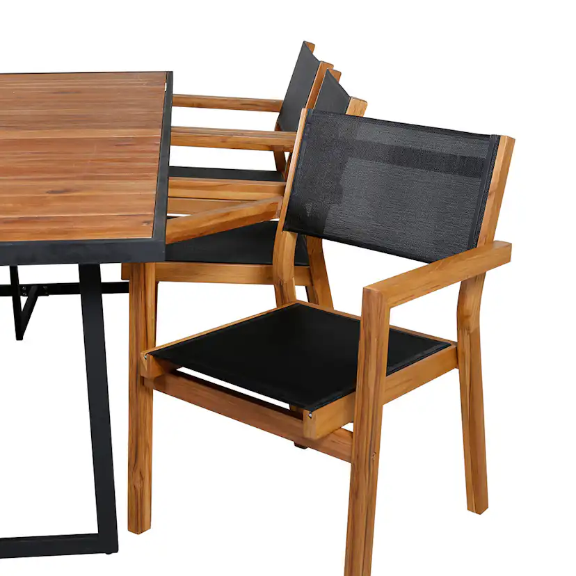 Matgrupp Venture Home King med 6 Veni Stapelbara Matstolar