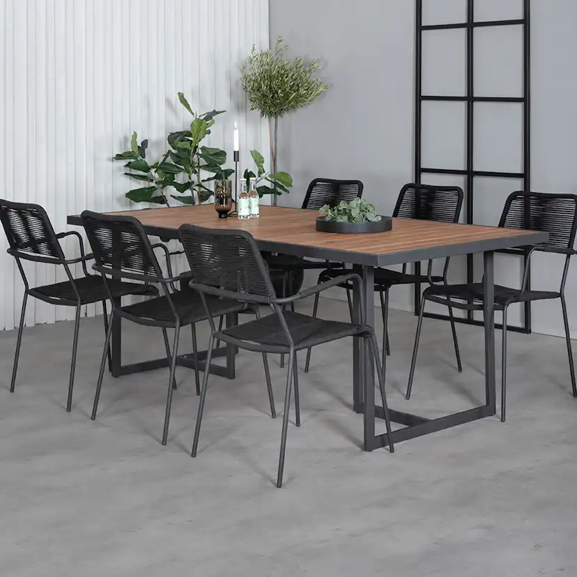 Matgrupp Venture Home King med 6 Lumi Karmstolar