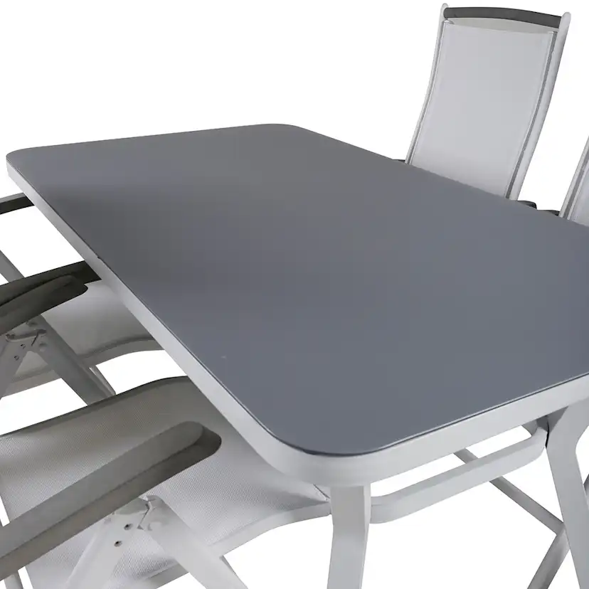 Matgrupp Utomhus Venture Home Vyn med 4 Arz Trädgårdsstolar Vit