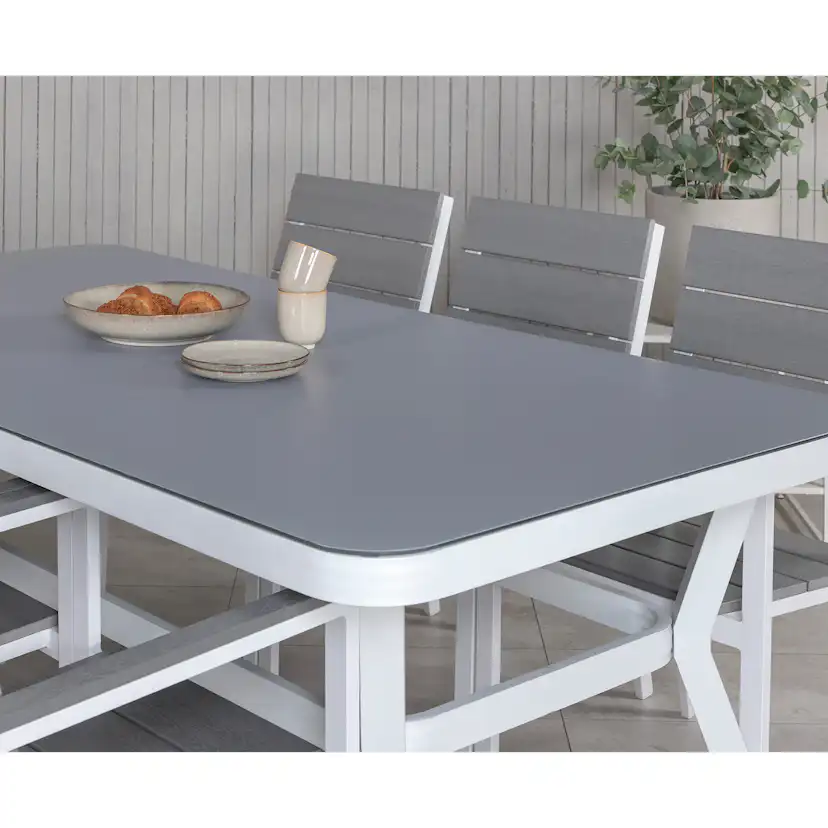 Matgrupp Utomhus Venture Home Virya 160x90 med 6 Levels StapelTrädgårdsstolar