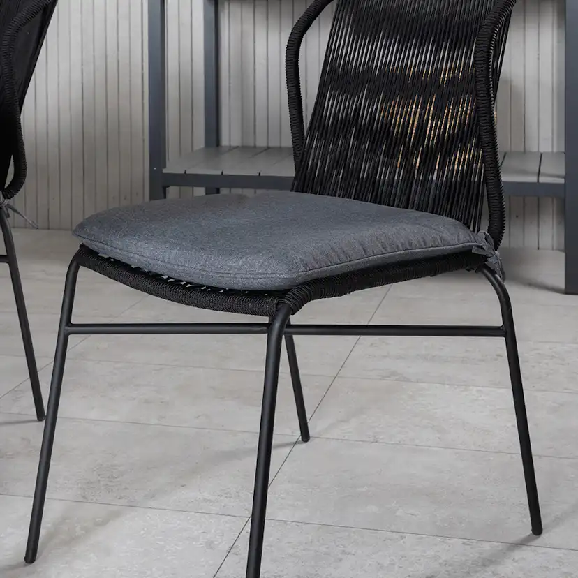 Matgrupp Utomhus Venture Home Vyn med 6 Julle Stapelbara Trädgårdsstolar