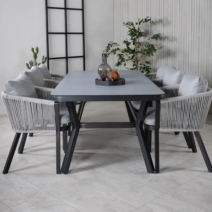 Matgrupp Venture Home Vyn med 6 Vyn Matstolar