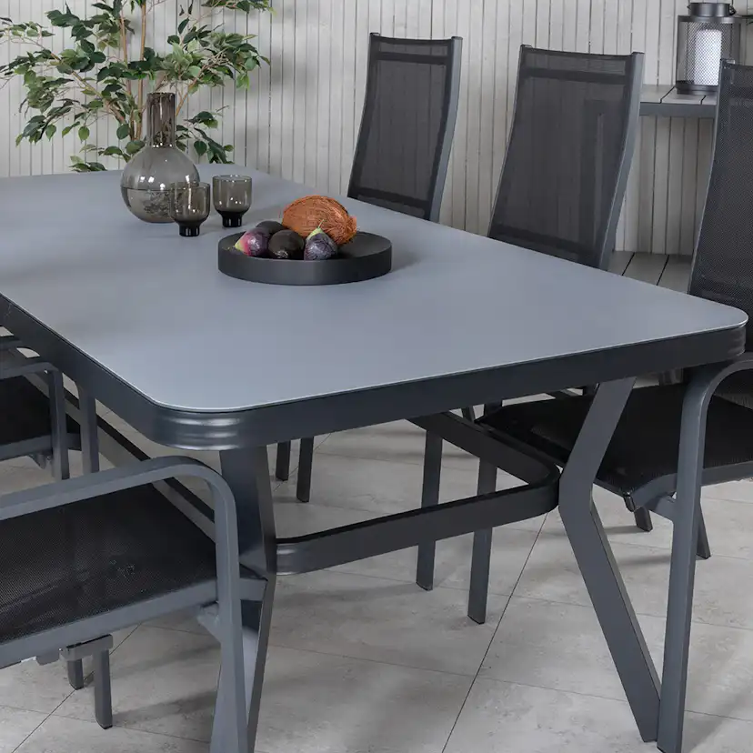 Matgrupp Utomhus Venture Home Vyn med 6 Curz Trädgårdsstolar