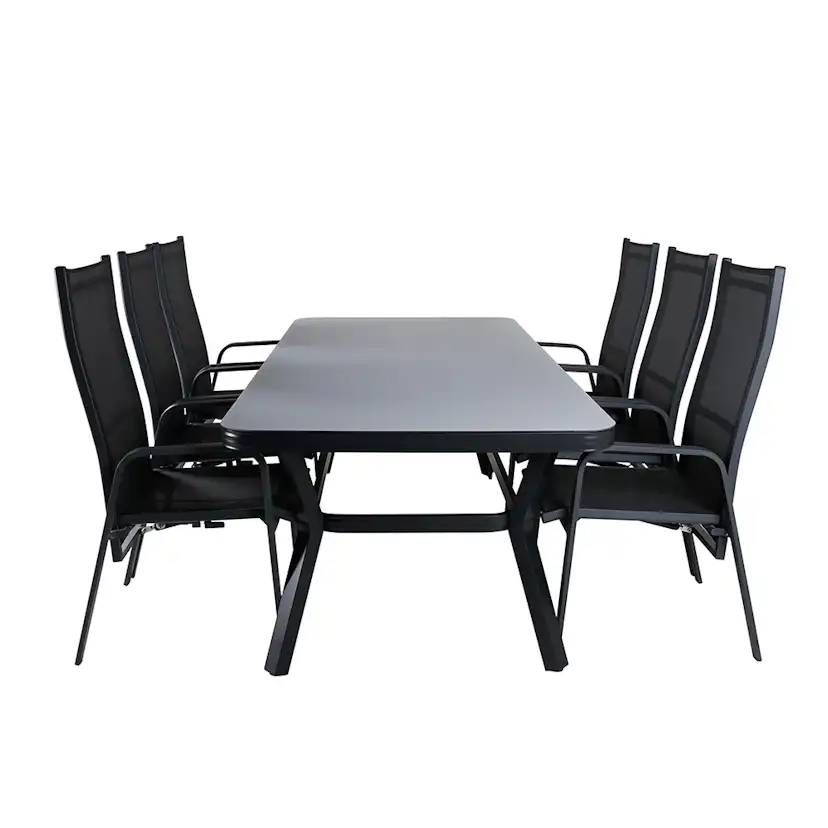 Matgrupp Utomhus Venture Home Vyn med 6 Curz Trädgårdsstolar