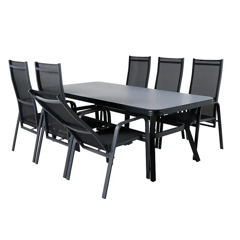 Matgrupp Utomhus Venture Home Vyn med 6 Curz Trädgårdsstolar