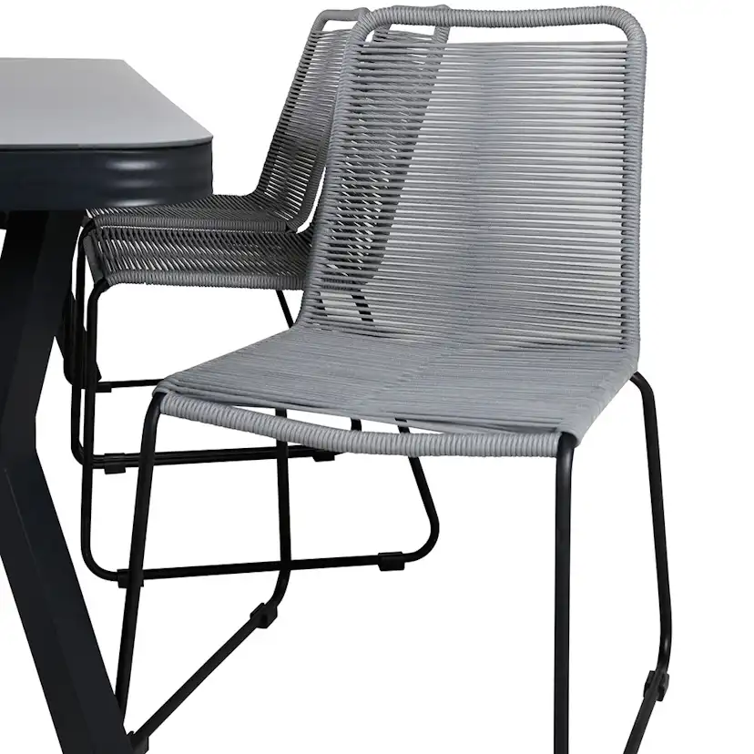 Matgrupp Utomhus Venture Home Vyn Aluminium med 6 Lumi Trädgårdsstolar