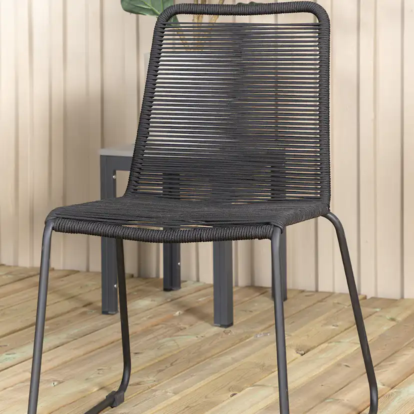 Matgrupp Utomhus Venture Home Aleyna 224 med 6 Leon Stapelbara Trädgårdsstolar