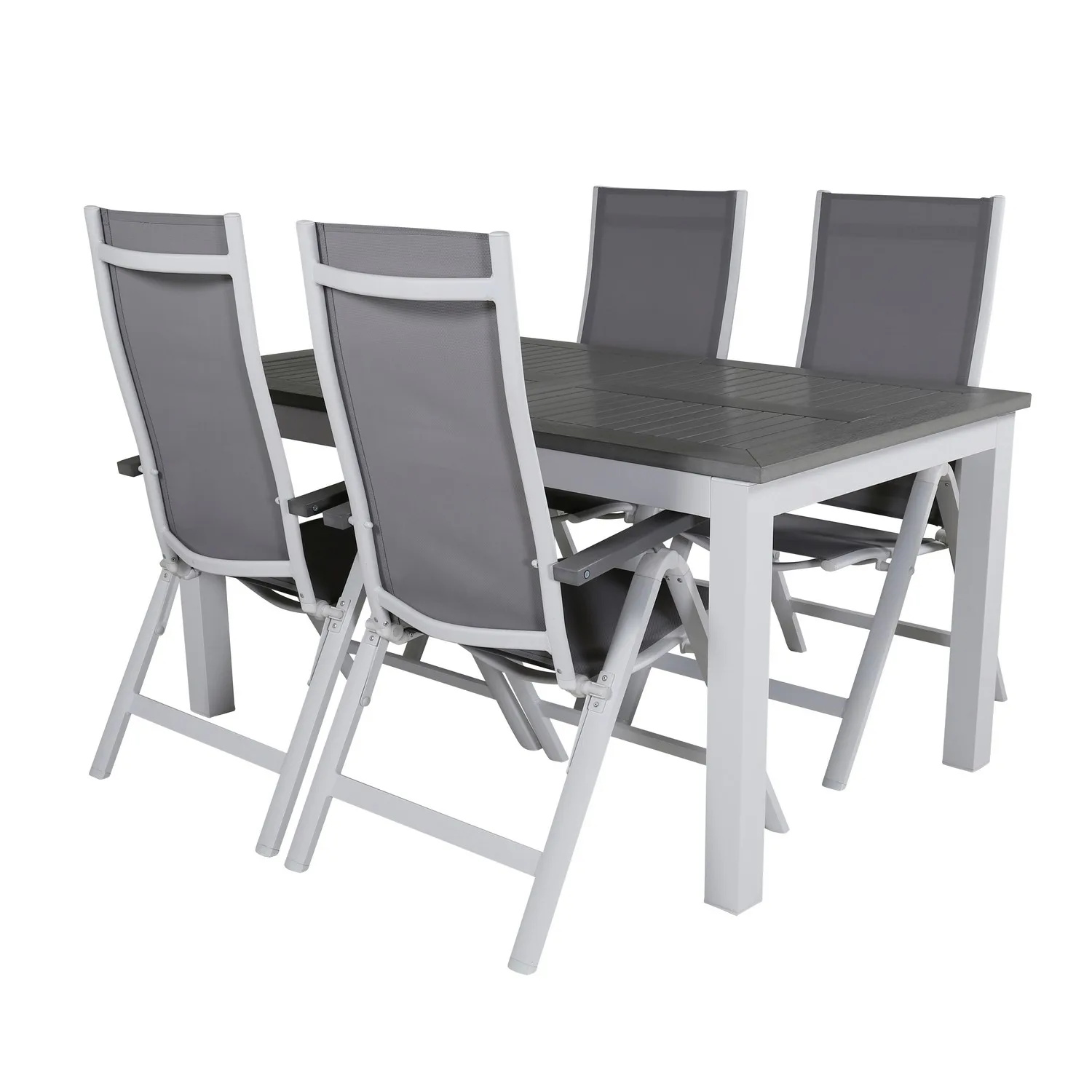 Matgrupp Venture Home Aleyna 152 Vit med 4 Aleyna Positionsstolar