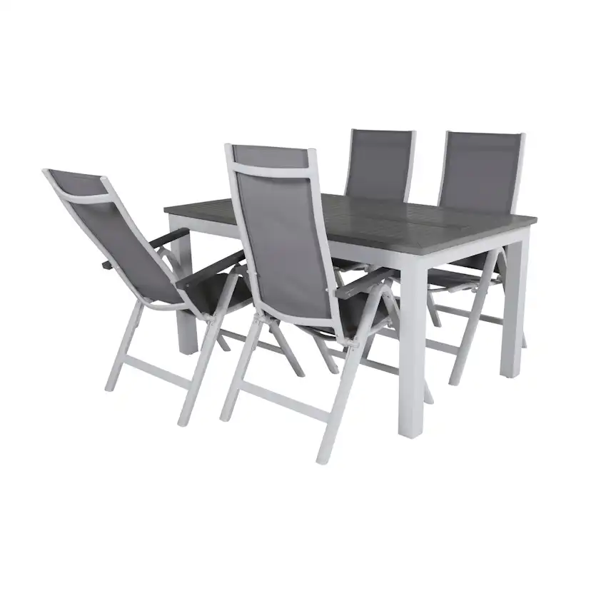 Matgrupp Venture Home Aleyna 152 Vit med 4 Aleyna Positionsstolar