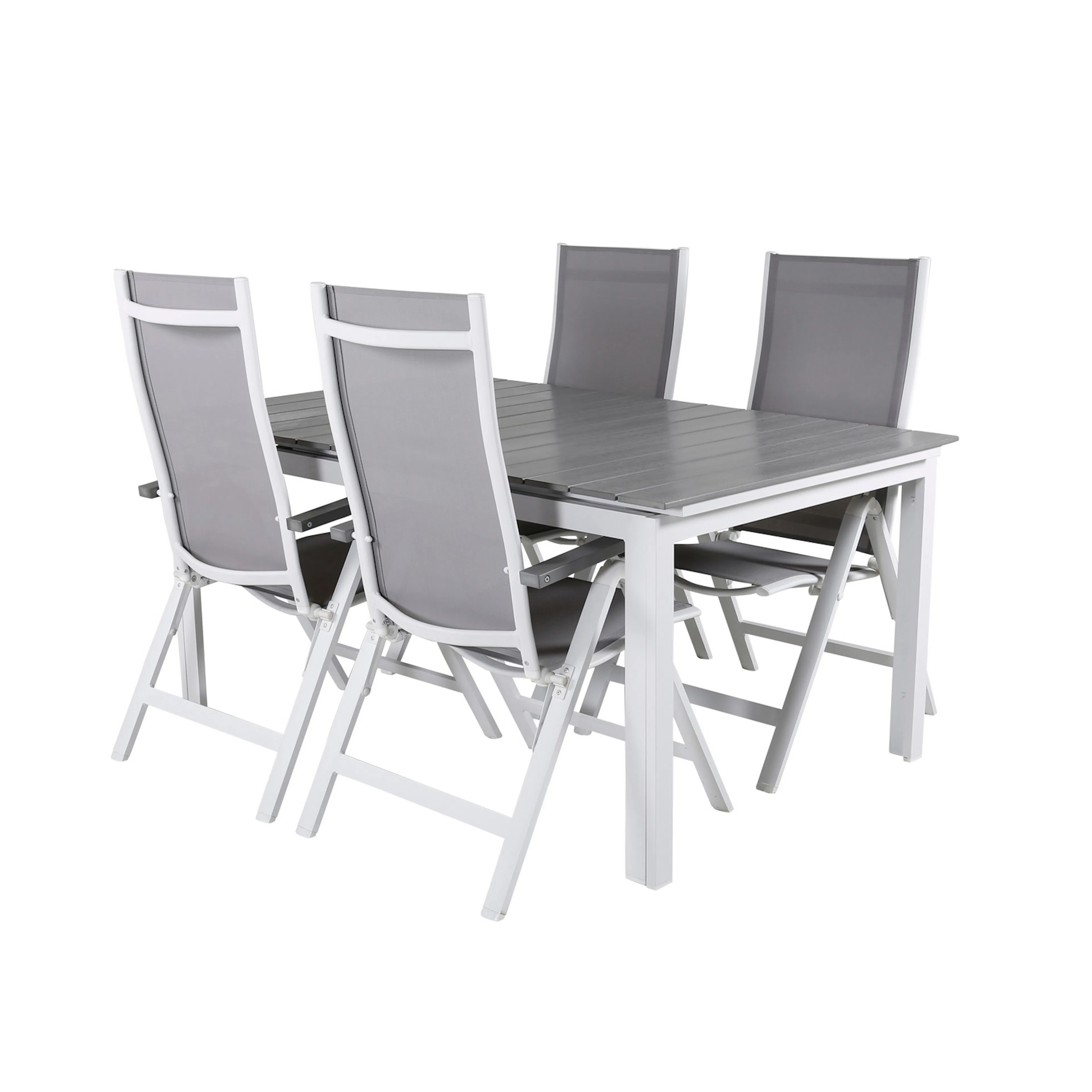 Matgrupp Venture Home Lova 160 Vit med 4 Aleyna Positionsstolar