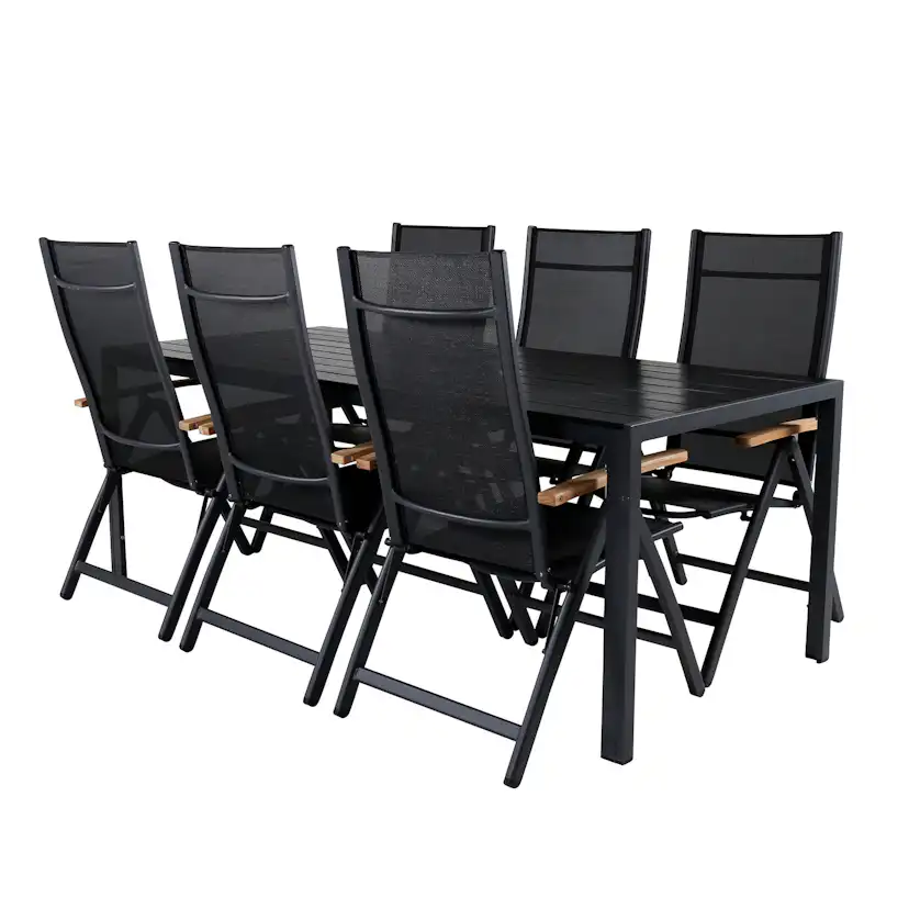 Matgrupp Utomhus Venture Home Bront med 6 Perla PositionsTrädgårdsstolar