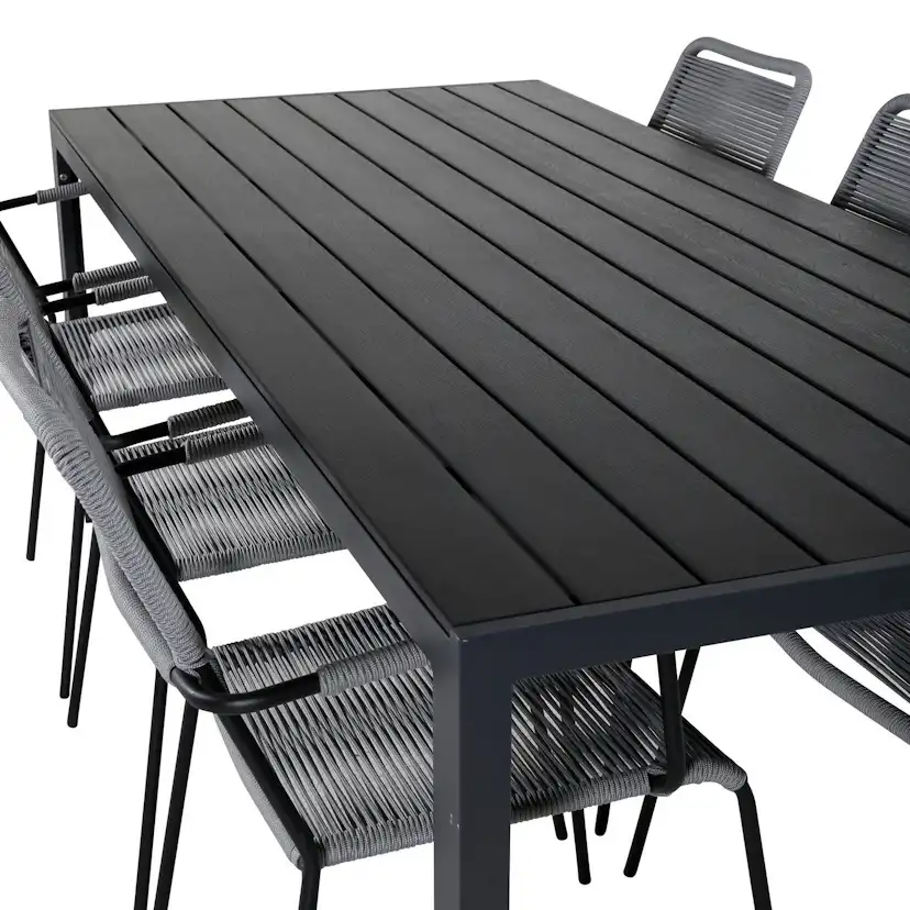 Matgrupp Utomhus Venture Home Bront med 6 Leon Trädgårdsstolar