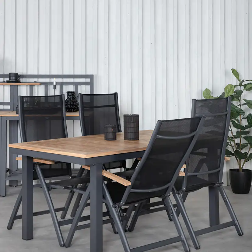 Matgrupp Utomhus Venture Home Perla med 4 Perla PositionsTrädgårdsstolar