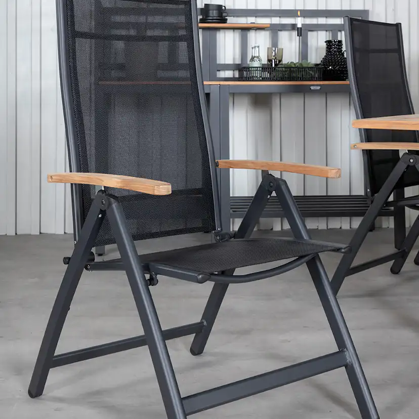 Matgrupp Utomhus Venture Home Perla 152 med 6 Perla PositionsTrädgårdsstolar