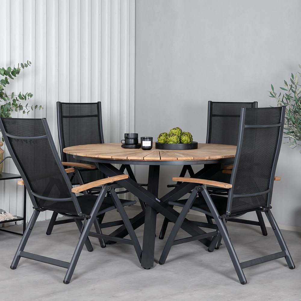 Matgrupp Utomhus Venture Home Meya med 4 Perla PositionsTrädgårdsstolar