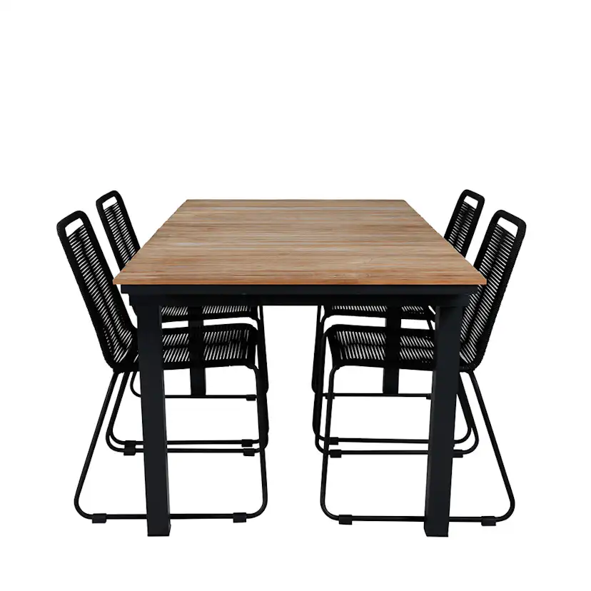 Matgrupp Utomhus Venture Home Mendi med 4 Levi Trädgårdsstolar