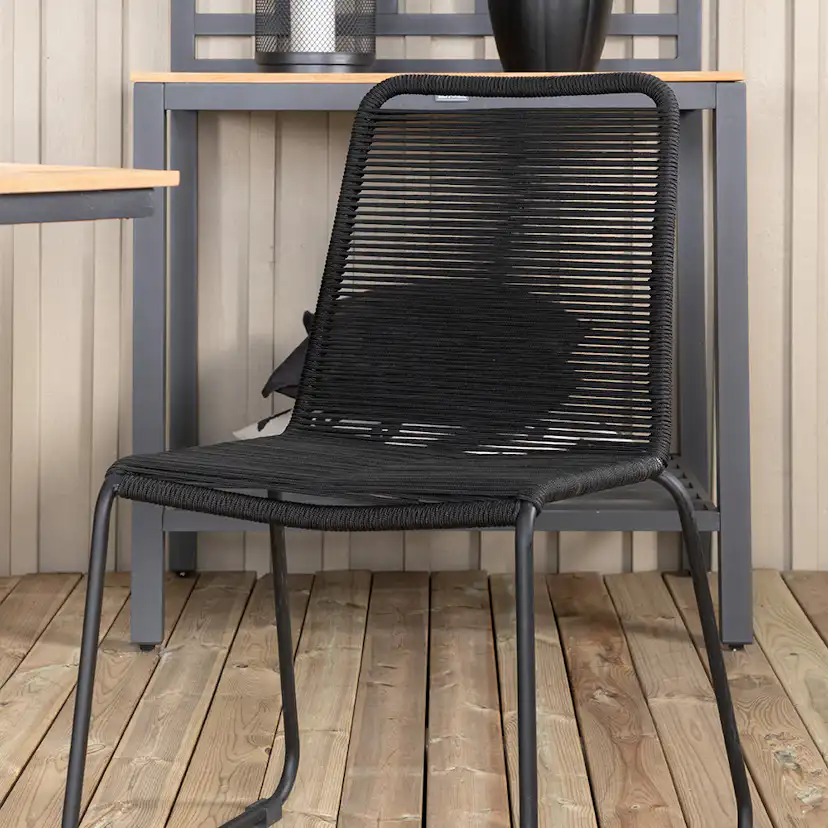 Matgrupp Utomhus Venture Home Mendi med 6 Levi Trädgårdsstolar