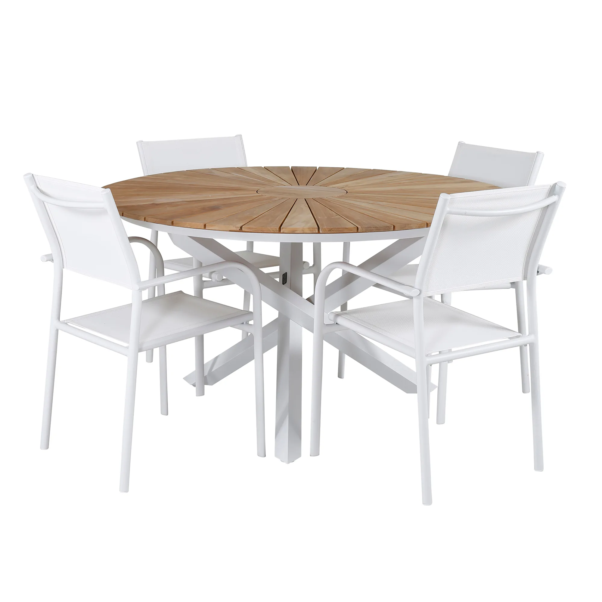 Matgrupp Venture Home Mendi Rund med 4 Sami Stolar