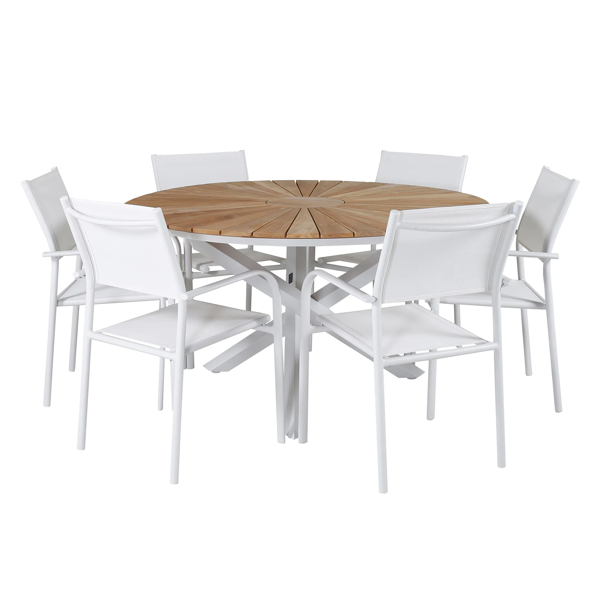 Matgrupp Venture Home Mendi Rund med 6 Sami Stolar