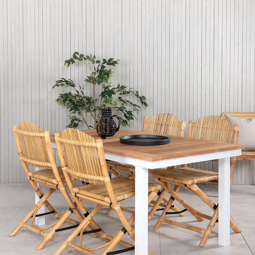 Matgrupp Utomhus Venture Home Pave med 4 Cane Trädgårdsstolar GR21866