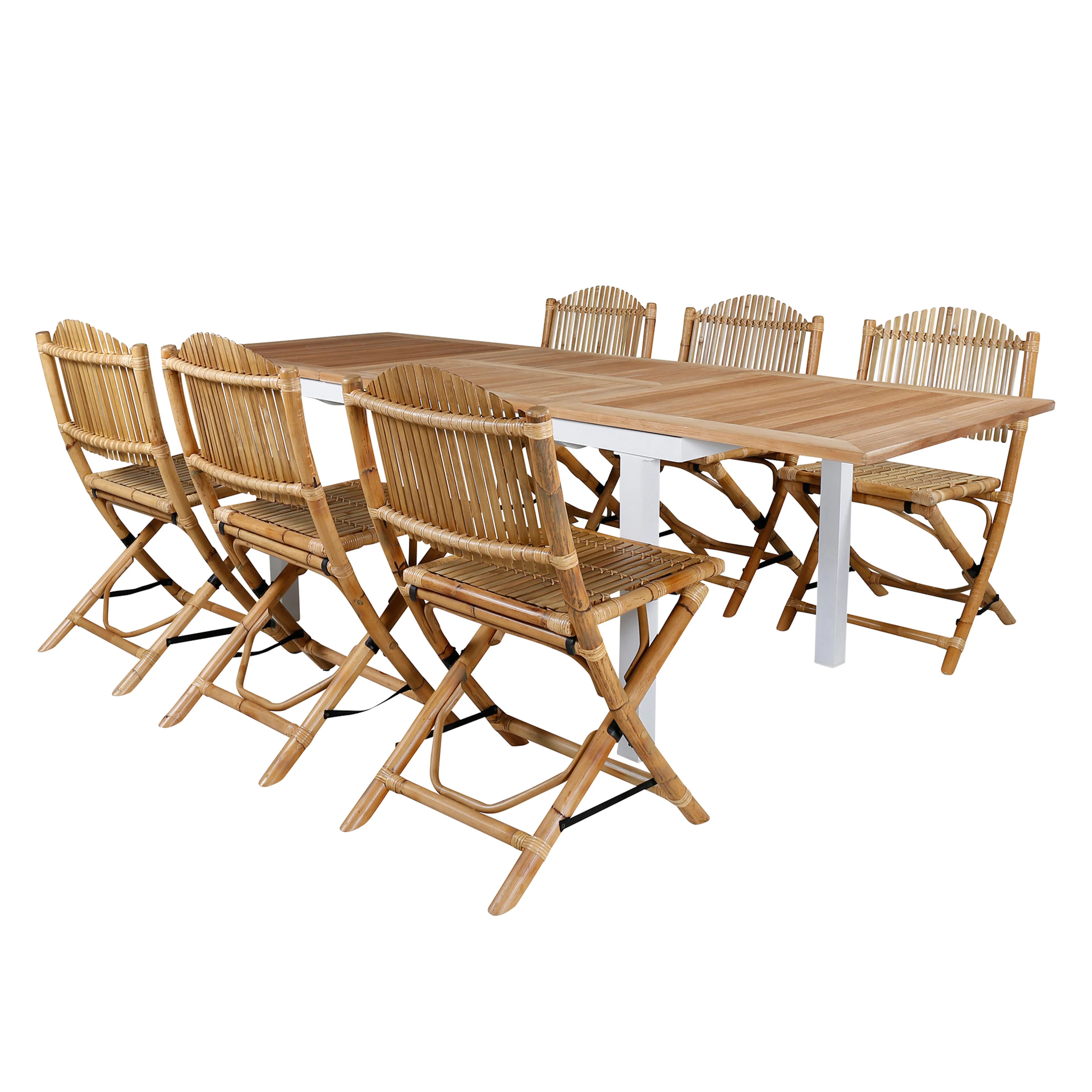 Matgrupp Utomhus Venture Home Pave med 6 Cane Trädgårdsstolar