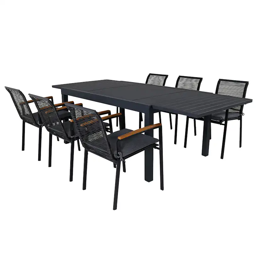 Matgrupp Venture Home Marbella med 6 Deni Stolar