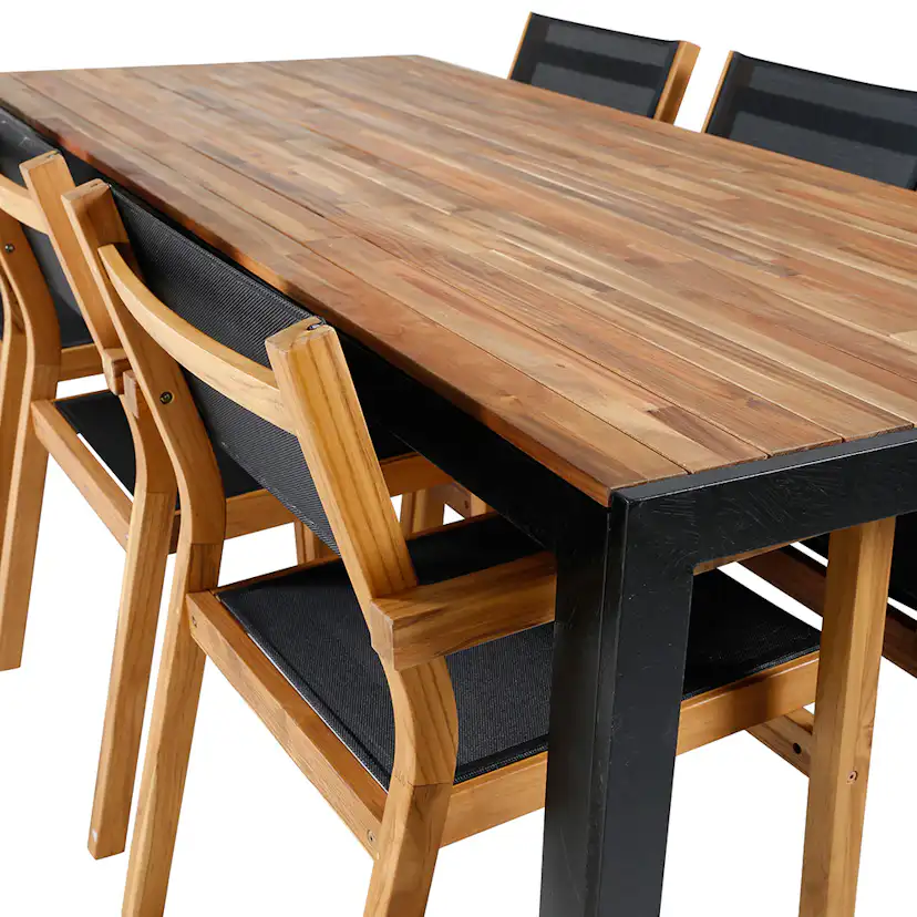 Matgrupp Venture Home Bois med 6 Velle Stolar