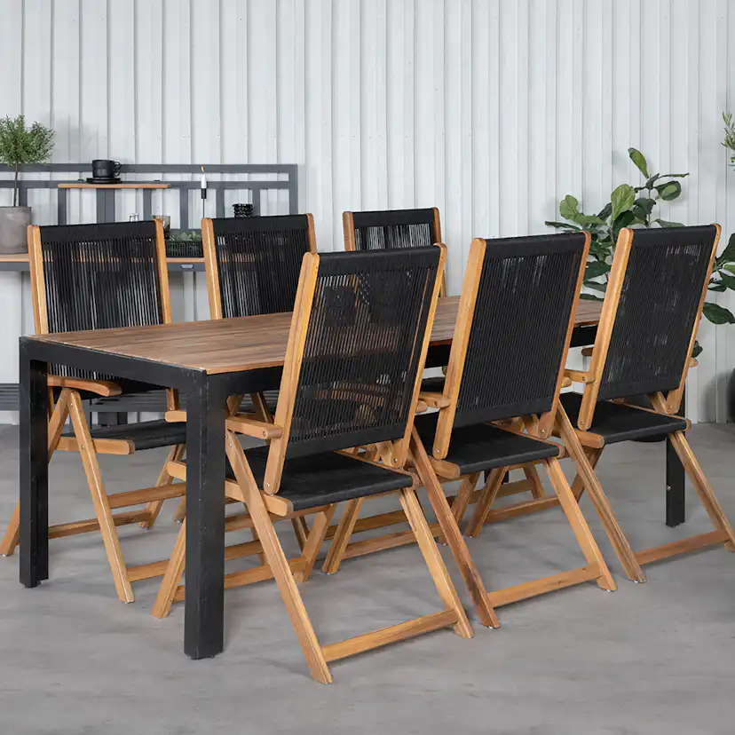 Matgrupp Venture Home Bois med 6 Lumi Stolar