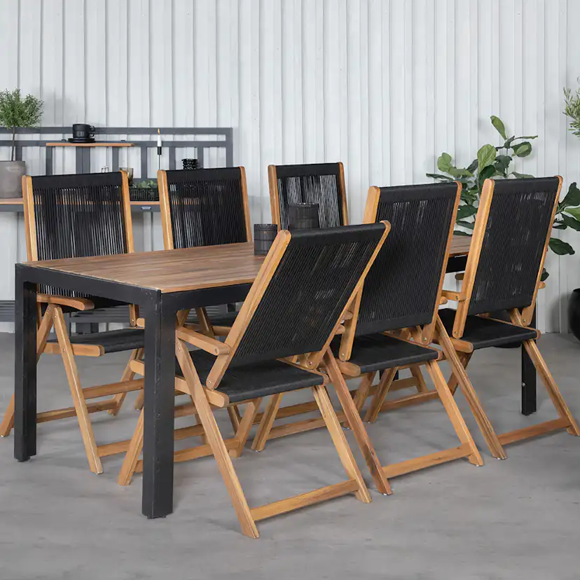 Matgrupp Venture Home Bois med 6 Lumi Stolar