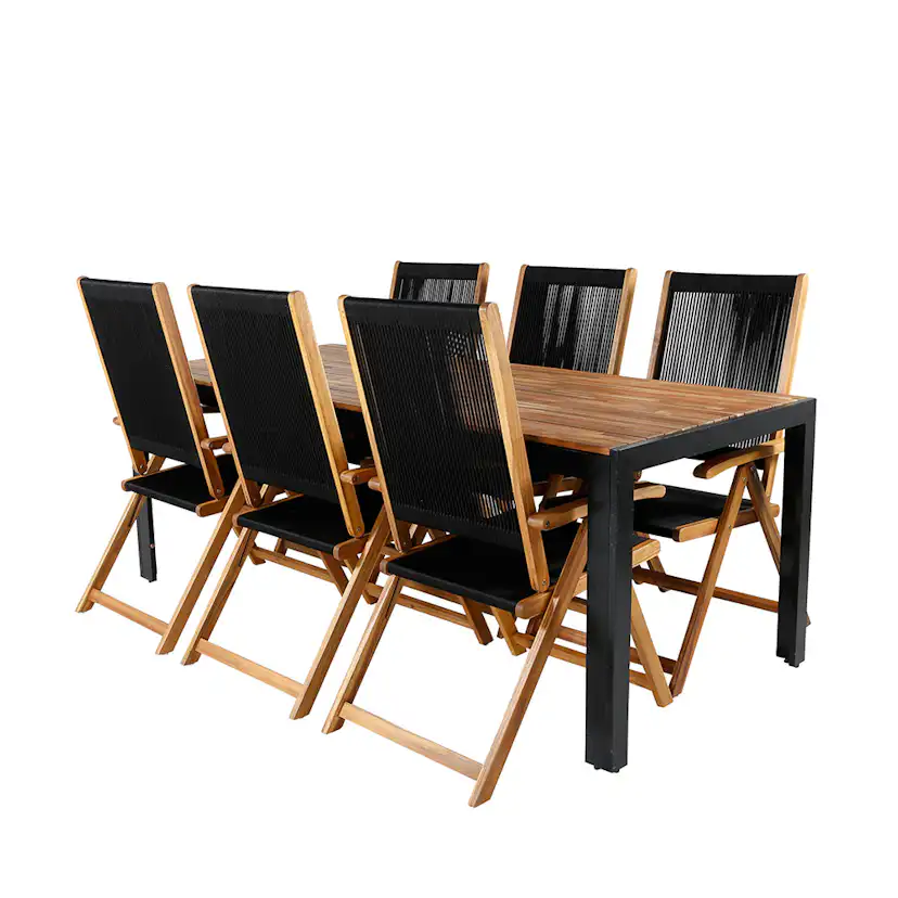 Matgrupp Venture Home Bois med 6 Lumi Stolar