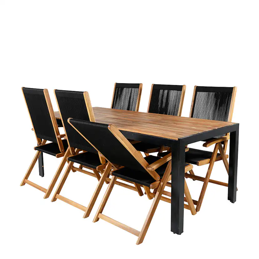 Matgrupp Venture Home Bois med 6 Lumi Stolar