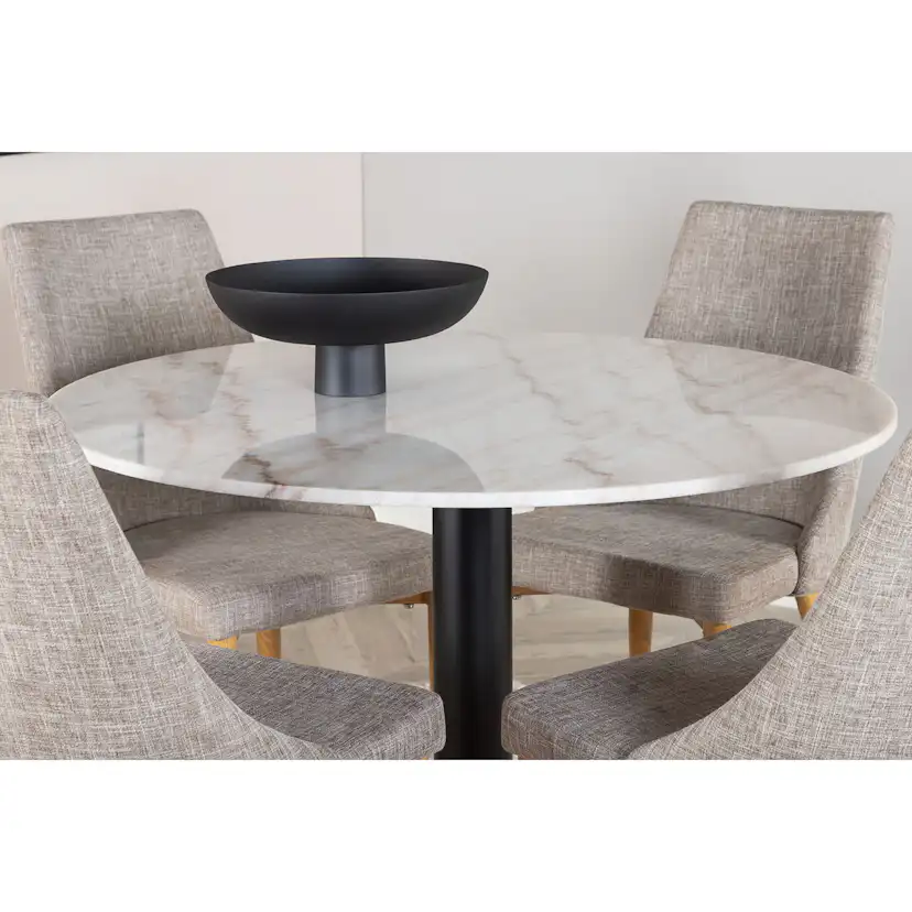 Matgrupp Venture Home Estelle med 4 Leone stolar