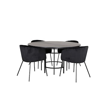 Matgrupp furniture/fashion Copenhagen Ø140 cm med 4 Berit Stolar