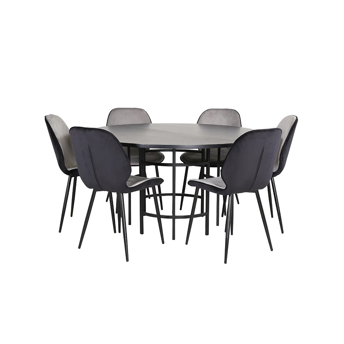 Matgrupp furniture/fashion Copenhagen med 6 Emma Stolar Sammet