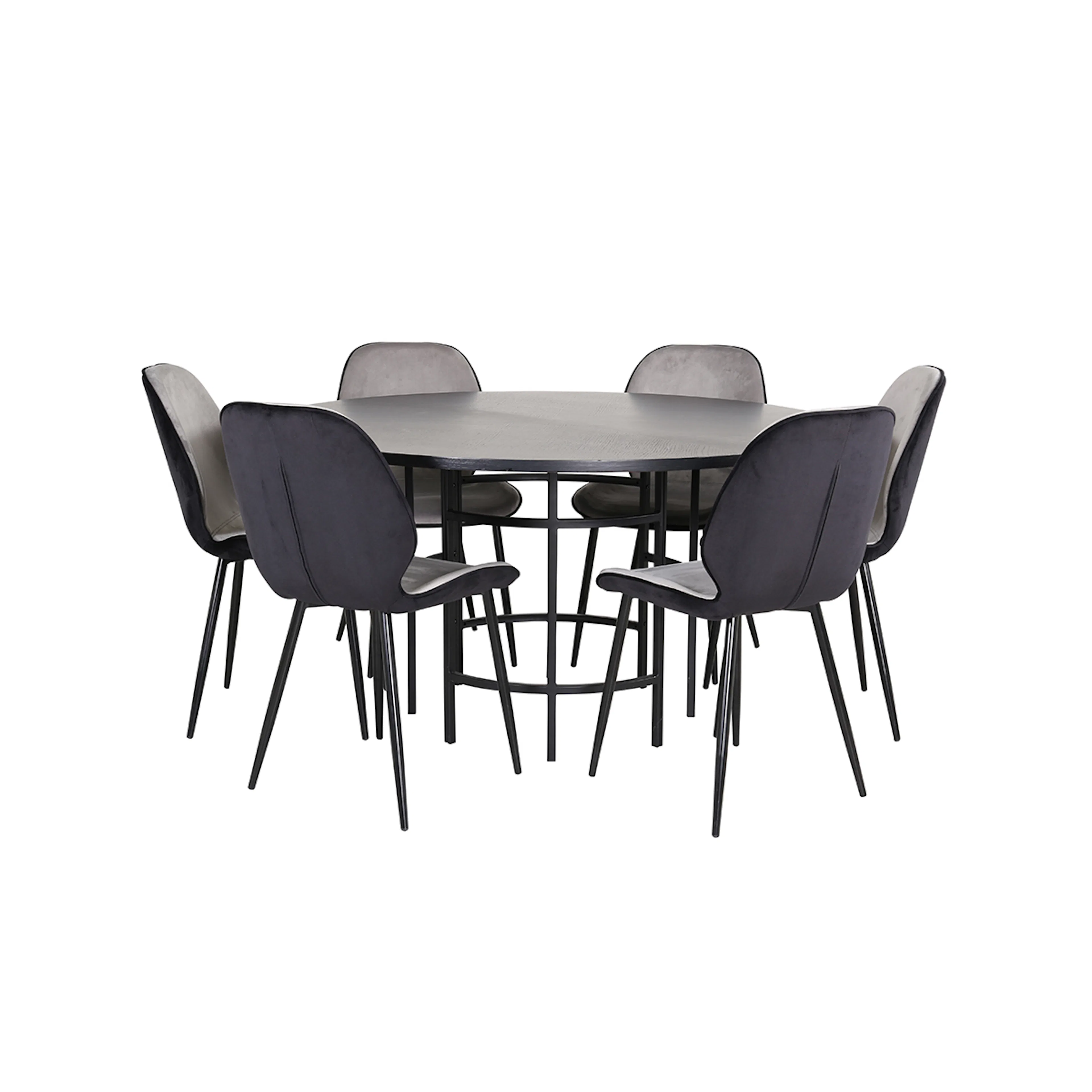 Matgrupp furniture/fashion Copenhagen med 6 Emma Stolar Sammet