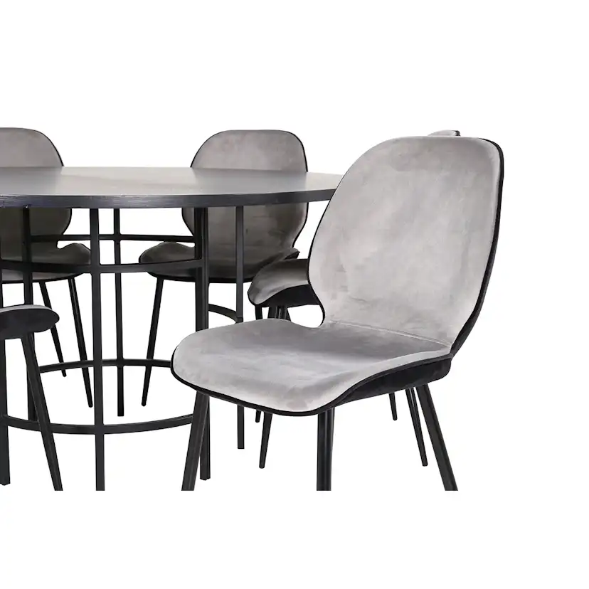 Matgrupp furniture/fashion Copenhagen med 6 Emma Stolar Sammet