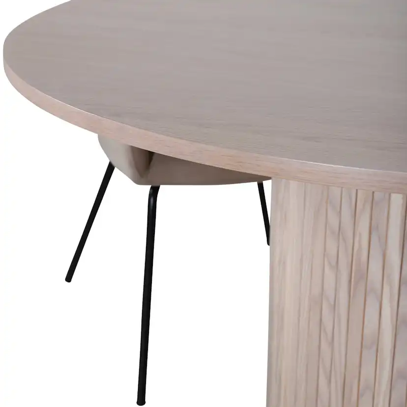 Matgrupp Venture Home Bianca Rund med 4 Bergen Stolar Polyester