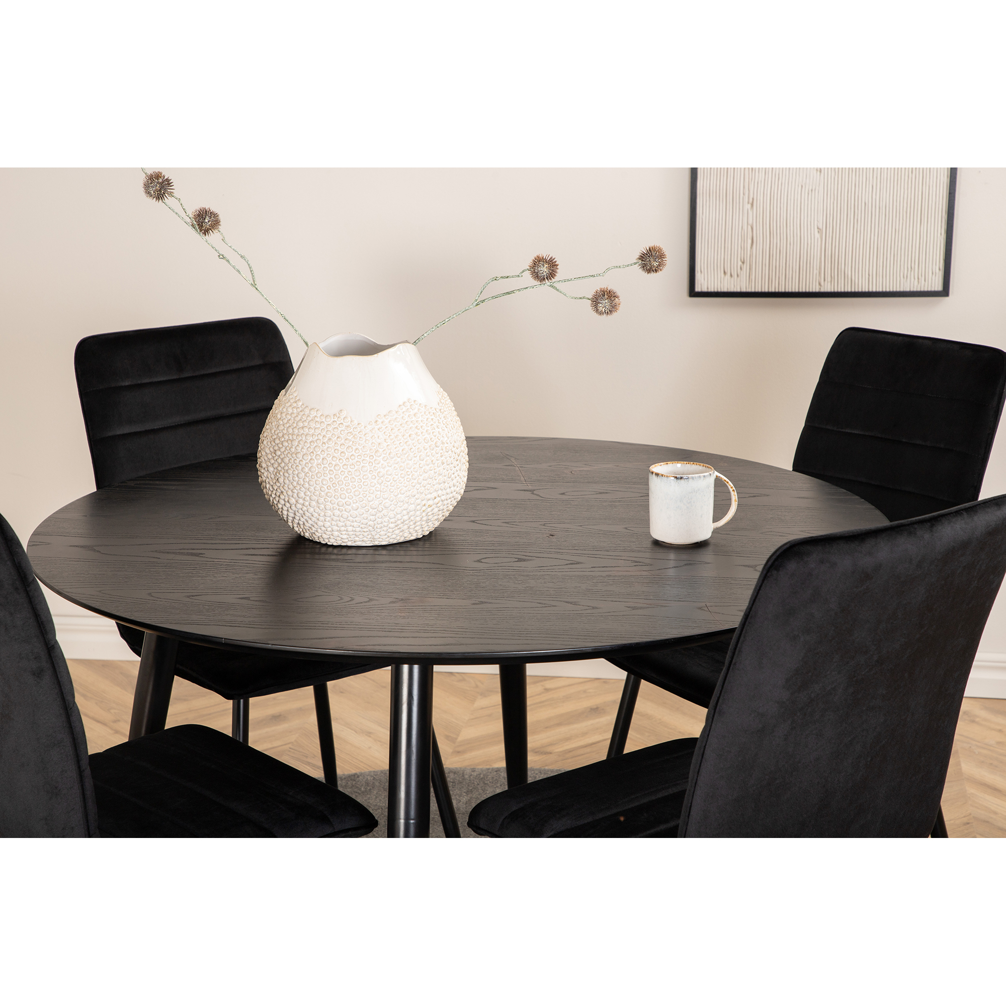 Matgrupp Venture Home Dipp Ø115 cm med 4 Windu Stolar